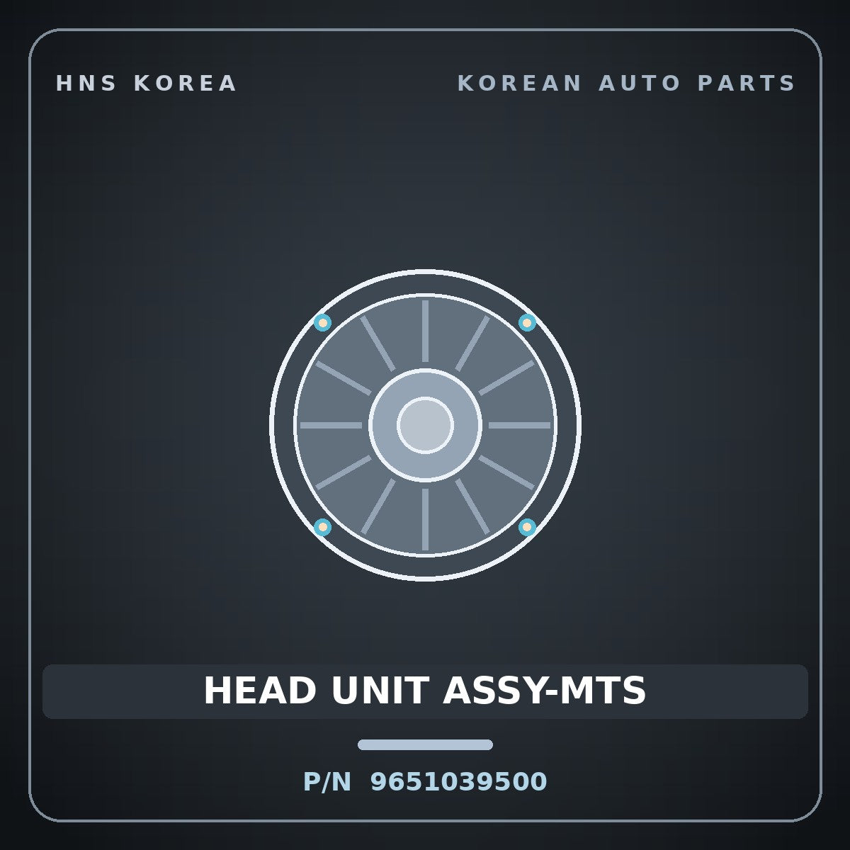Genuine Mobis HEAD UNIT ASSY-MTS 9651039500 for Grandeur 1999 HNS Parts Korea