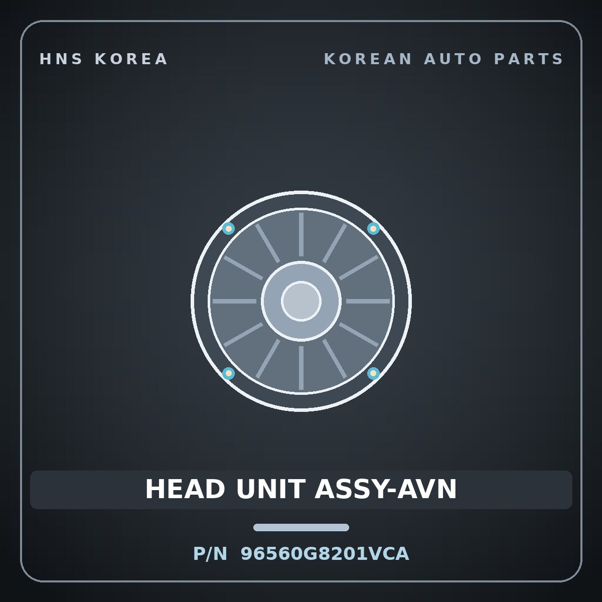 Genuine Mobis HEAD UNIT ASSY-AVN 96560G8201VCA for Grandeur 2017 HNS Parts Korea