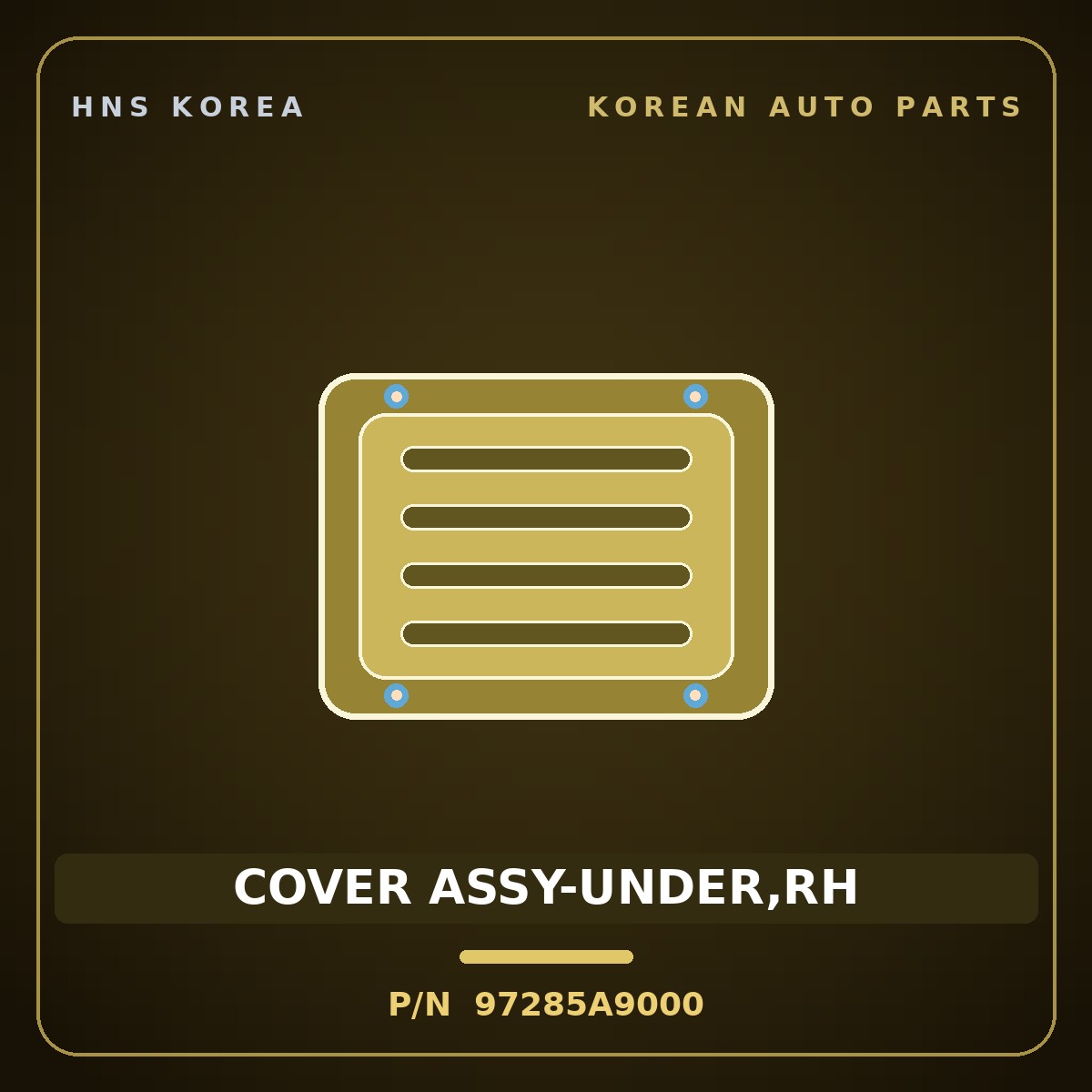 Genuine Mobis COVER ASSY-UNDER,RH 97285A9000 for Carnival 2014 HNS Parts Korea