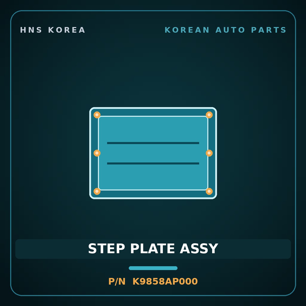 Genuine Mobis STEP PLATE ASSY K9858AP000 for Veloster 2018 HNS Parts Korea