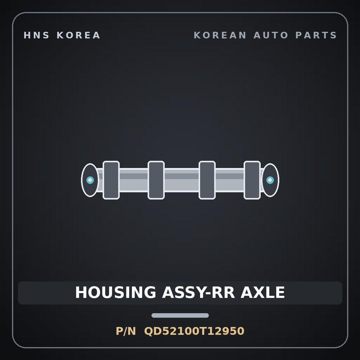 Genuine Mobis HOUSING ASSY-RR AXLE QD52100T12950 for Mighty 2008 HNS Parts Korea