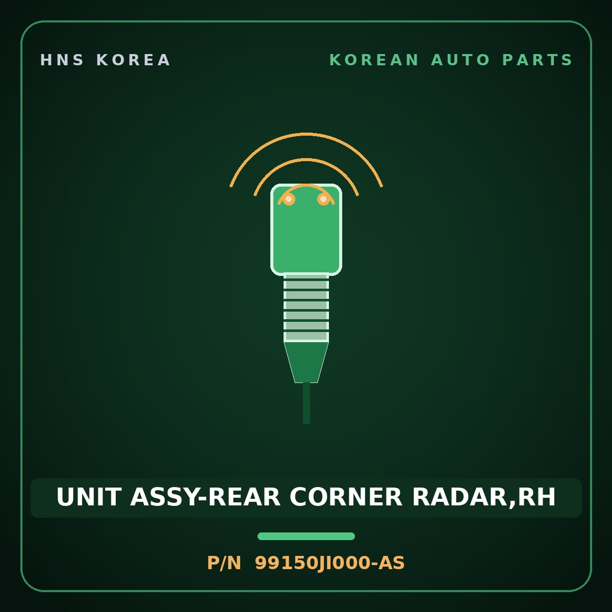 Genuine Mobis UNIT ASSY-REAR CORNER RADAR,RH 99150JI000-AS for G80 2020 HNS Parts Korea