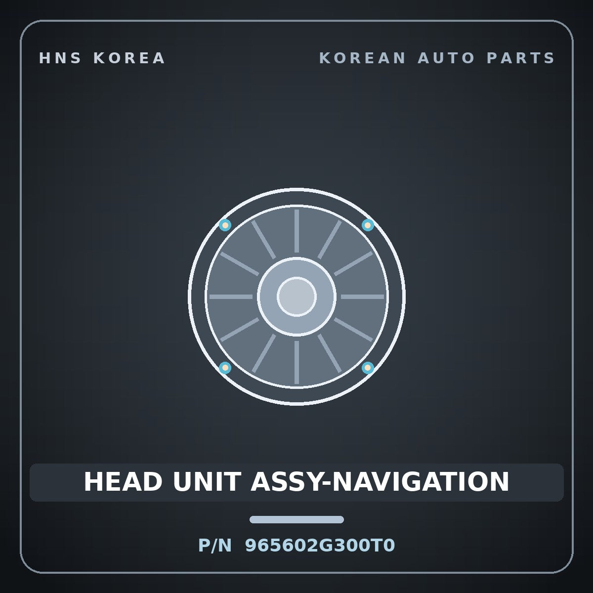 Genuine Mobis HEAD UNIT ASSY-NAVIGATION 965602G300T0 for Lotze 2009 HNS Parts Korea