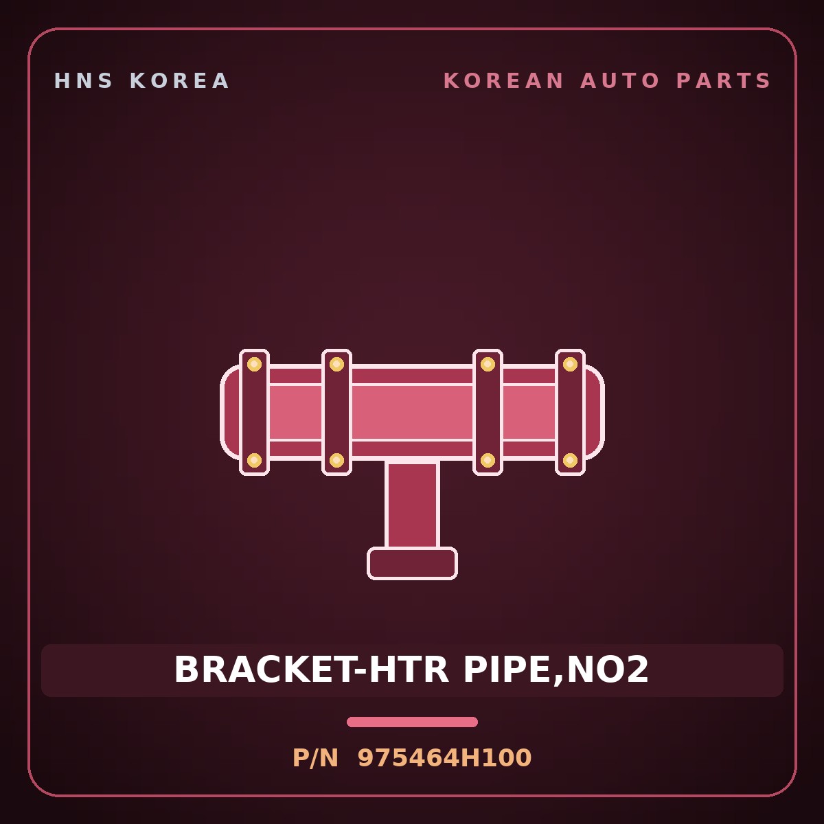 Genuine Mobis BRACKET-HTR PIPE,NO2 975464H100 for Grand Starex 2007 HNS Parts Korea