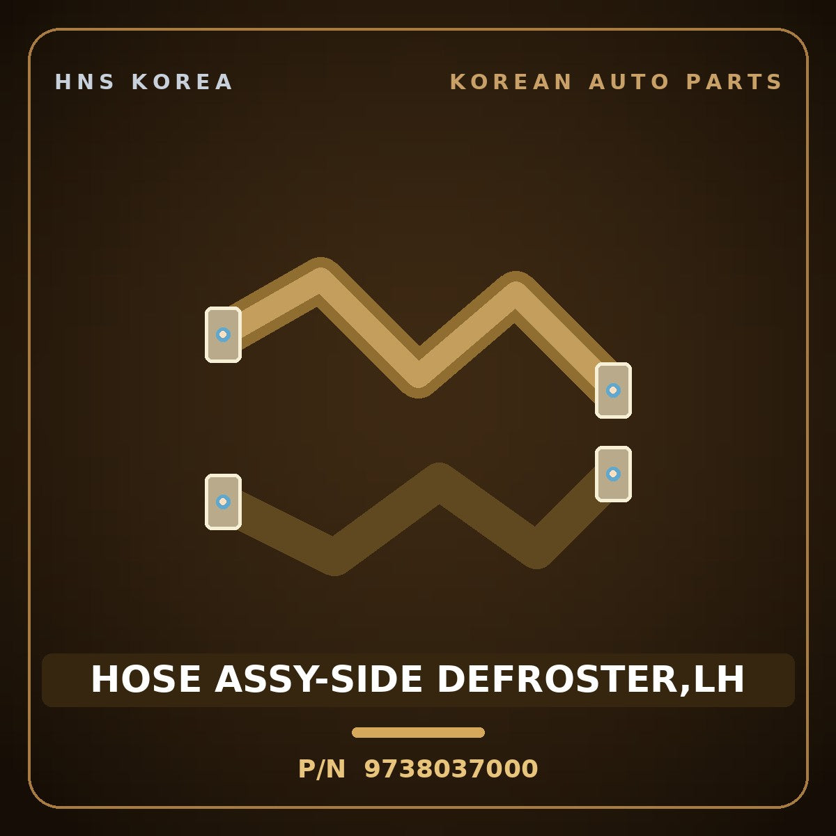 Genuine Mobis HOSE ASSY-SIDE DEFROSTER,LH 9738037000 for Dynasty 1992 HNS Parts Korea