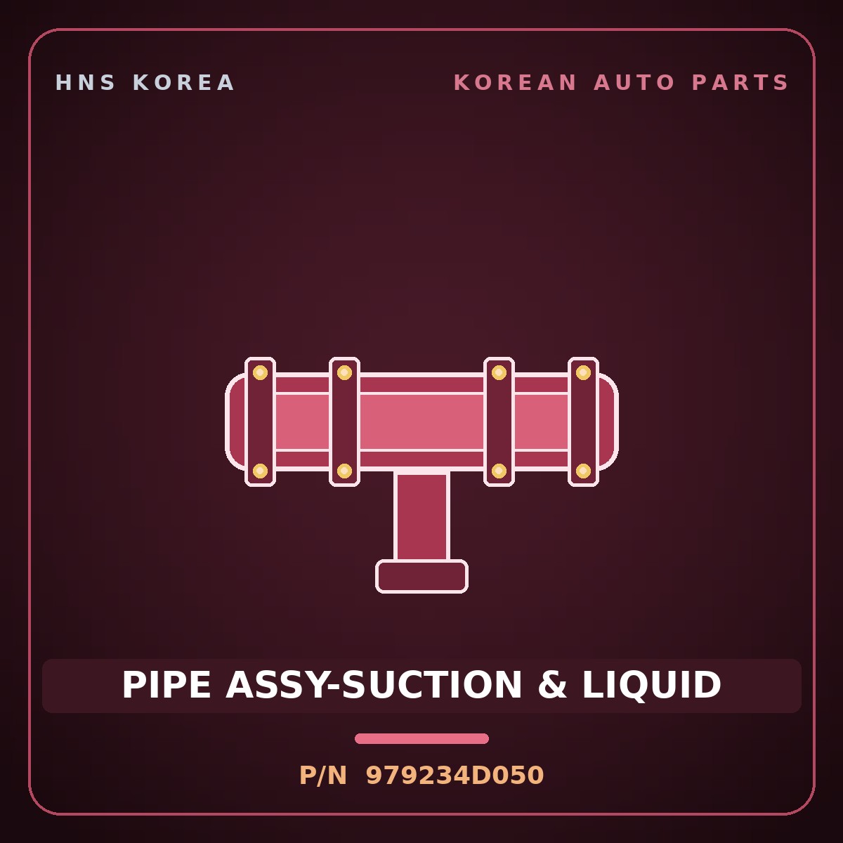Genuine Mobis PIPE ASSY-SUCTION & LIQUID 979234D050 for Carnival 2005 HNS Parts Korea