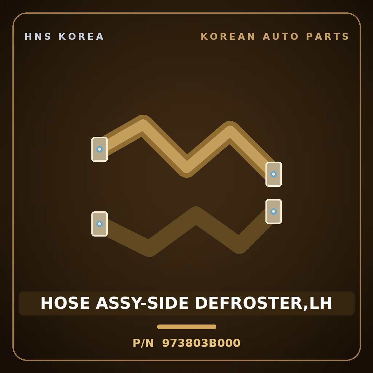 Genuine Mobis HOSE ASSY-SIDE DEFROSTER,LH 973803B000 for Equus 1999 HNS Parts Korea