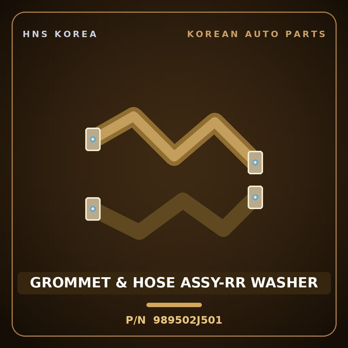 Genuine Mobis GROMMET & HOSE ASSY-RR WASHER 989502J501 for Mohave 2020 HNS Parts Korea