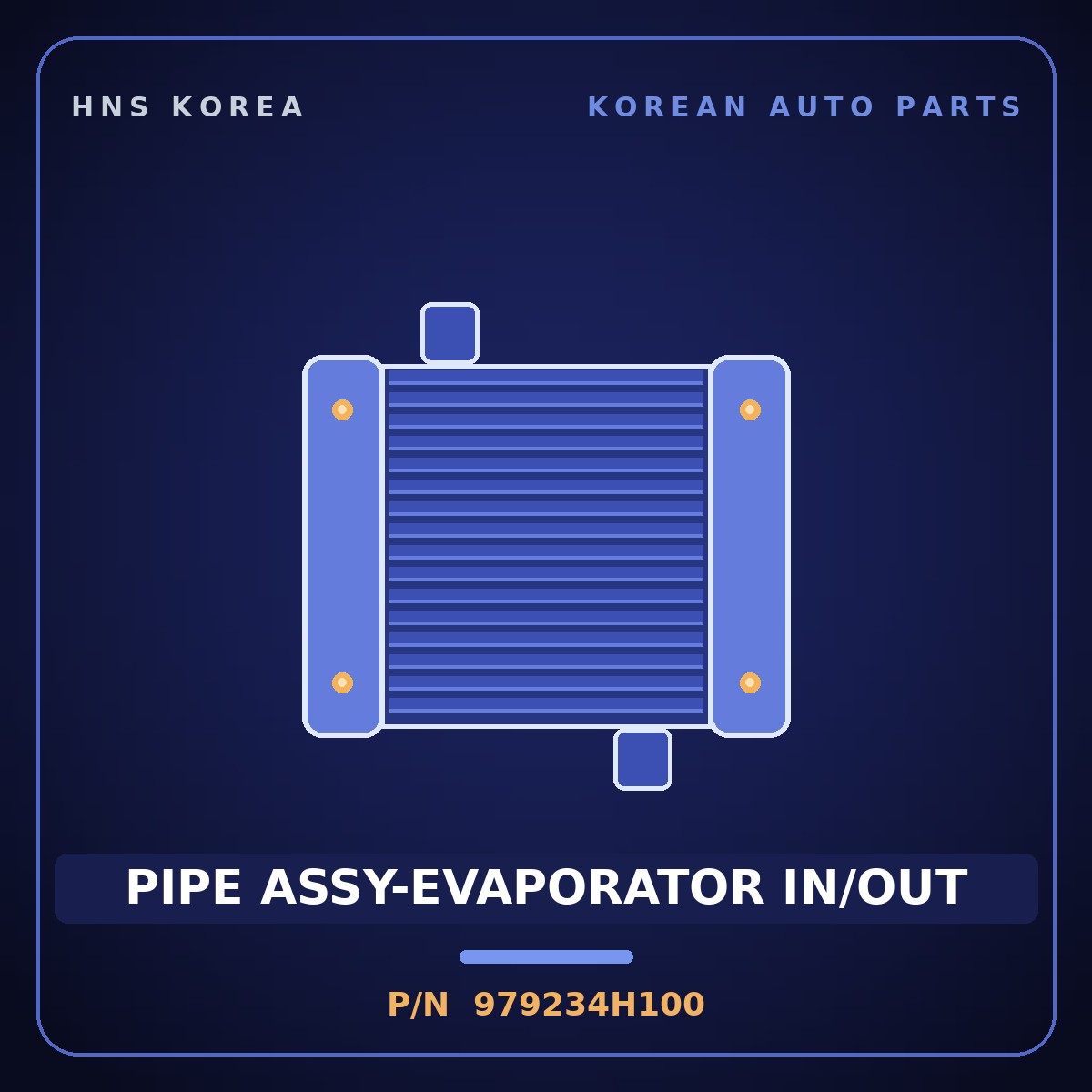 Genuine Mobis PIPE ASSY-EVAPORATOR IN/OUT 979234H100 for Grand Starex 2007 HNS Parts Korea