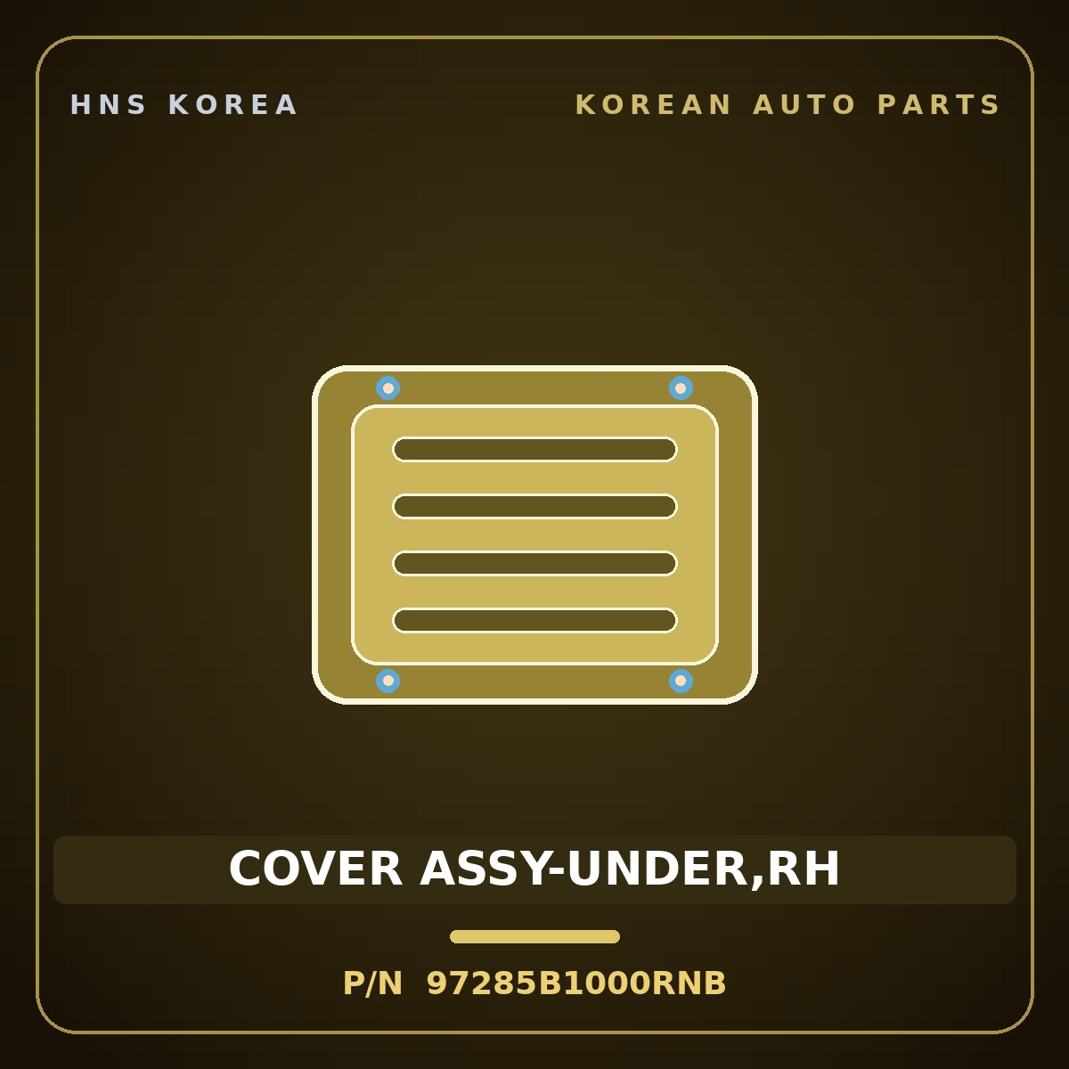 Genuine Mobis COVER ASSY-UNDER,RH 97285B1000RNB for G80 2014 HNS Parts Korea
