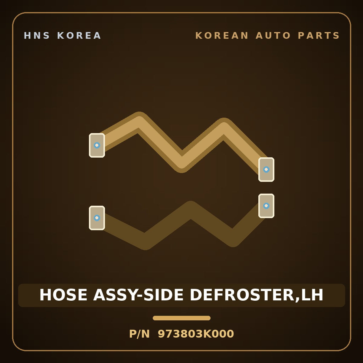 Genuine Mobis HOSE ASSY-SIDE DEFROSTER,LH 973803K000 for Sonata 2004 HNS Parts Korea