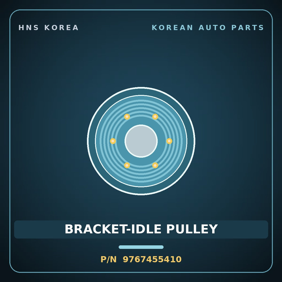 Genuine Mobis BRACKET-IDLE PULLEY 9767455410 for Aerotown 1998 HNS Parts Korea
