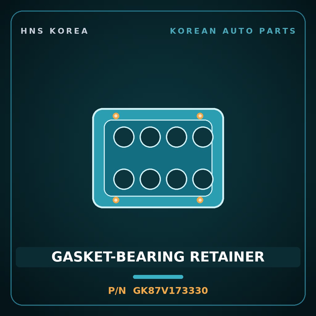 Genuine Mobis GASKET-BEARING RETAINER GK87V173330 for Mega Truck 2004 HNS Parts Korea