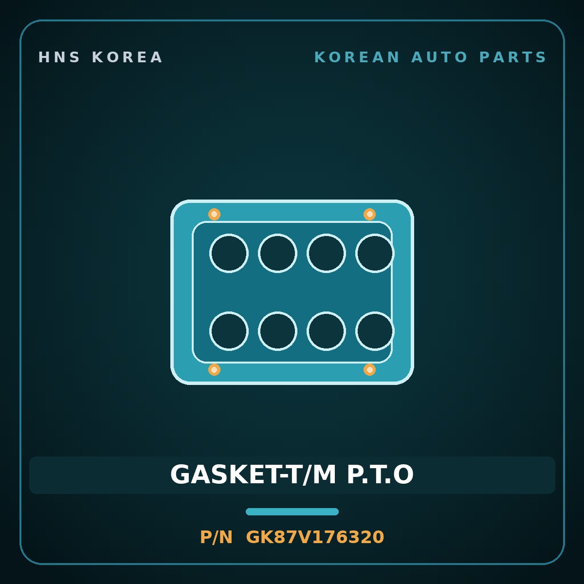 Genuine Mobis GASKET-T/M P.T.O GK87V176320 for Mega Truck 2004 HNS Parts Korea