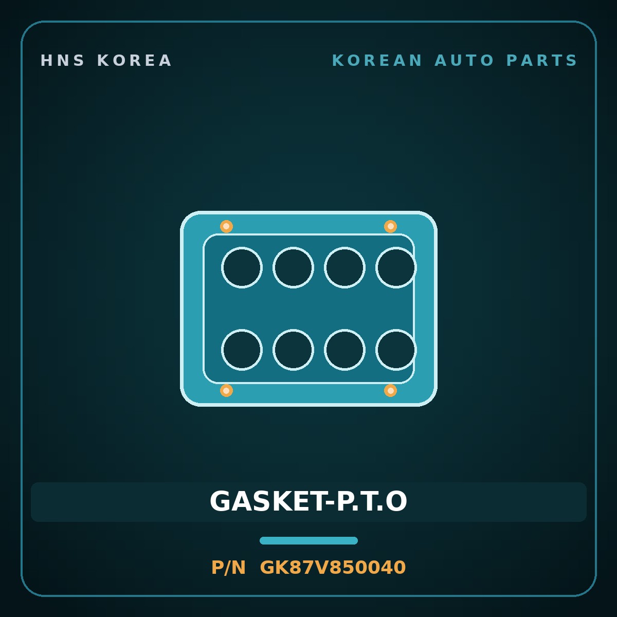 Genuine Mobis GASKET-P.T.O GK87V850040 for Mega Truck 2004 HNS Parts Korea