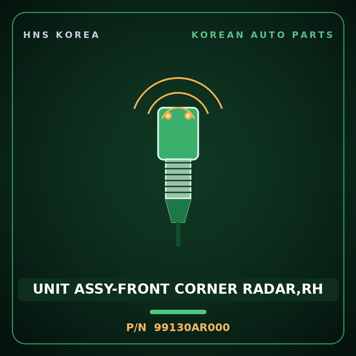 Genuine Mobis UNIT ASSY-FRONT CORNER RADAR,RH 99130AR000 for Genesis GV70 2021 HNS Parts Korea