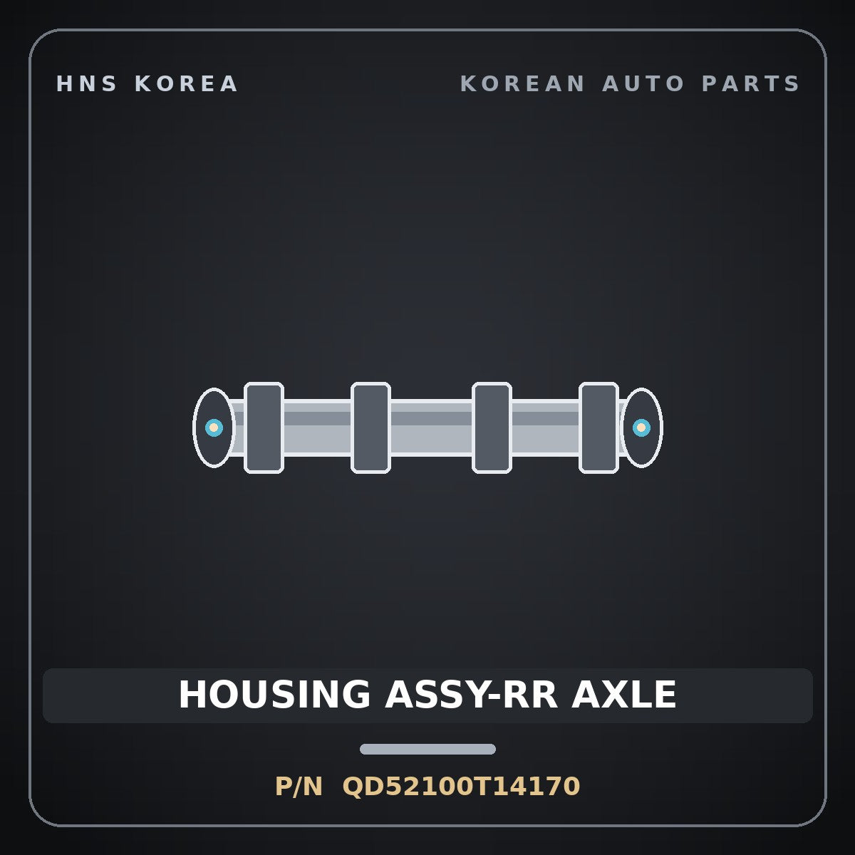 Genuine Mobis HOUSING ASSY-RR AXLE QD52100T14170 for Pavise 2019 HNS Parts Korea