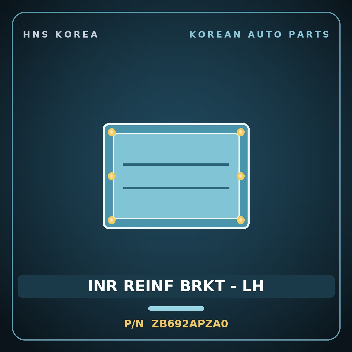 Genuine Mobis INR REINF BRKT - LH ZB692APZA0 for Avante 2024 HNS Parts Korea