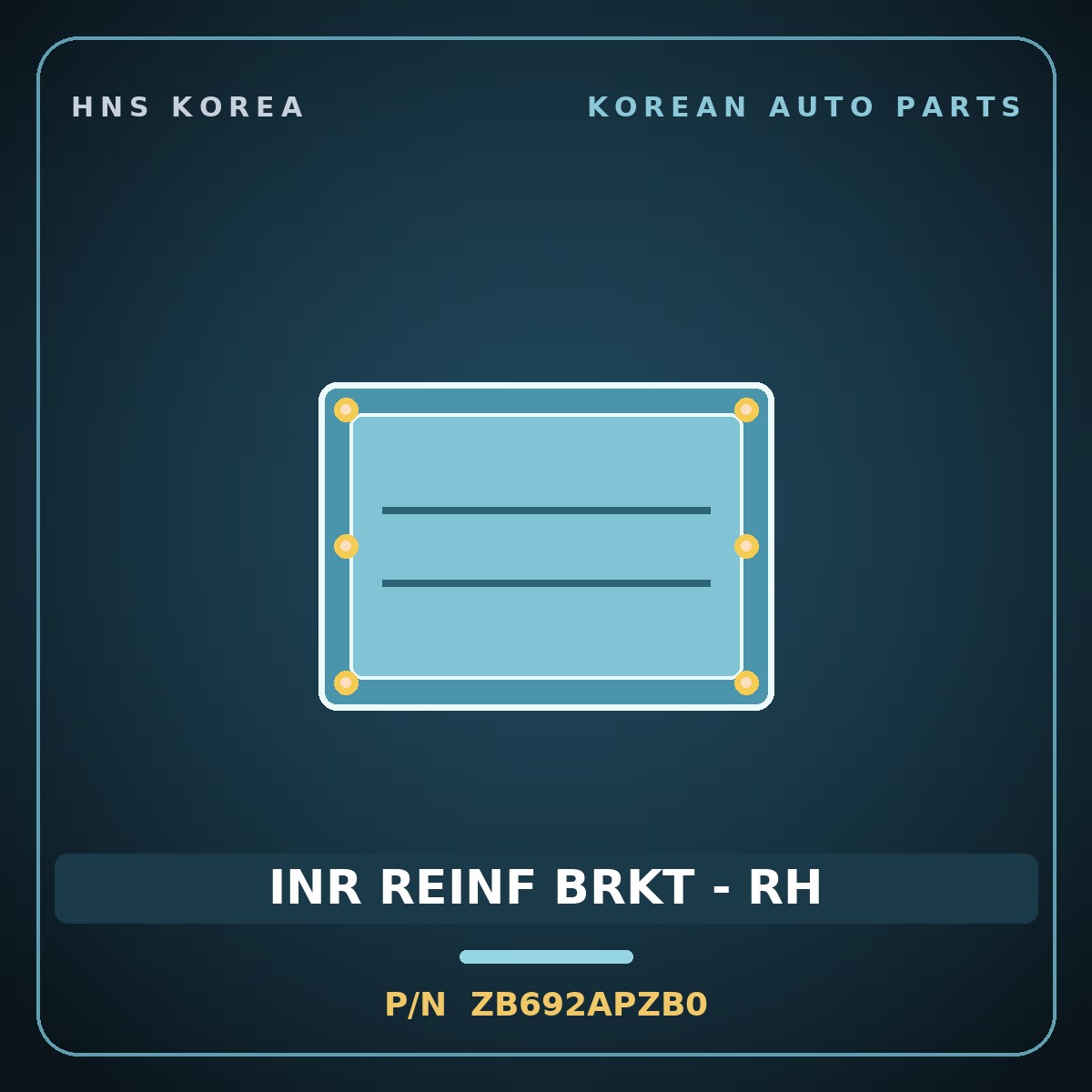 Genuine Mobis INR REINF BRKT - RH ZB692APZB0 for Avante 2024 HNS Parts Korea