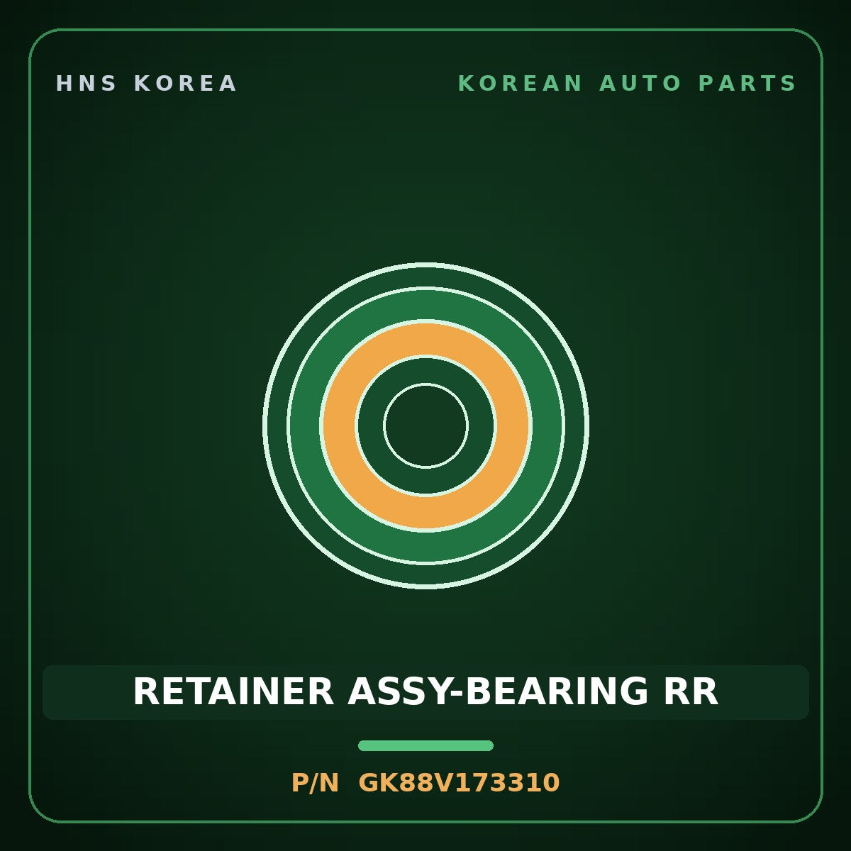Genuine Mobis RETAINER ASSY-BEARING RR GK88V173310 for Aerotown 2004 HNS Parts Korea
