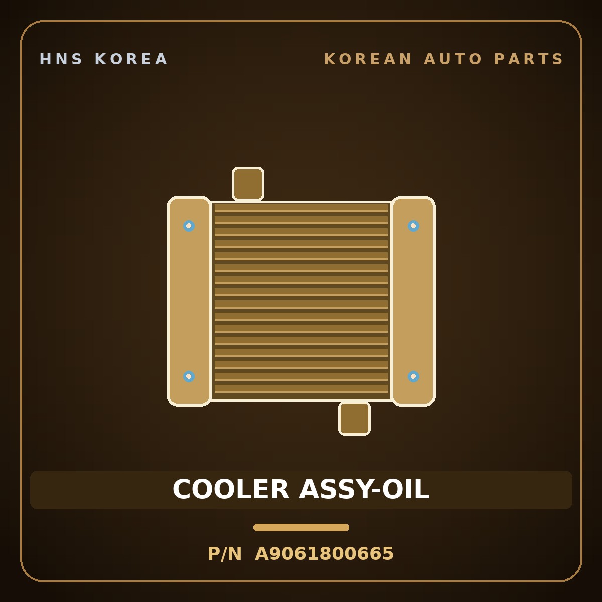 Genuine Mobis COOLER ASSY-OIL A9061800665 for Global 900 2003 HNS Parts Korea