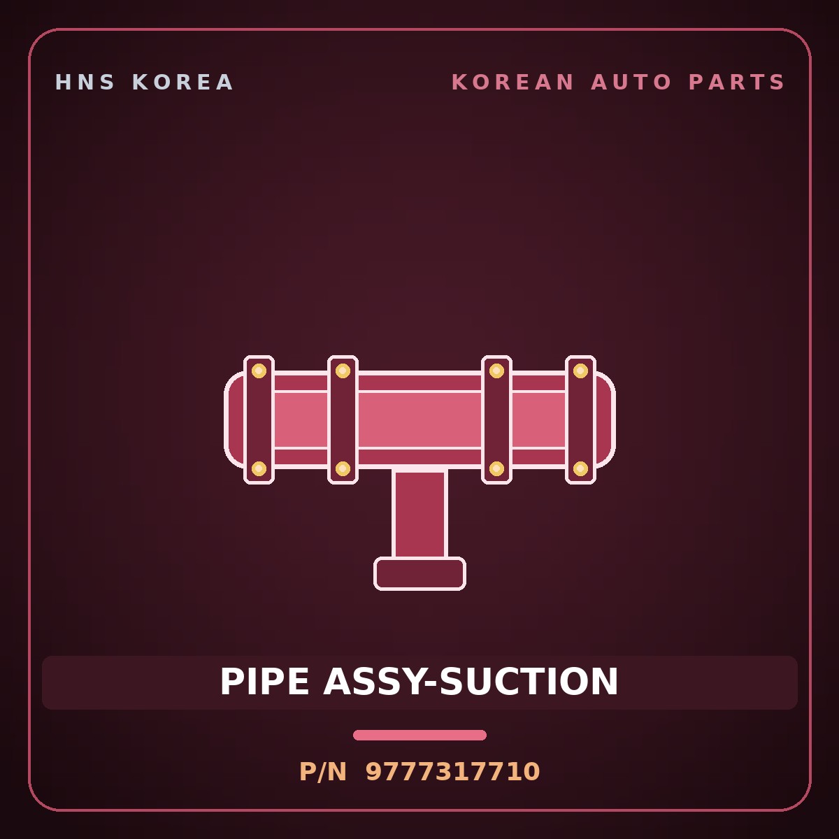 Genuine Mobis PIPE ASSY-SUCTION 9777317710 for Lavita 2001 HNS Parts Korea