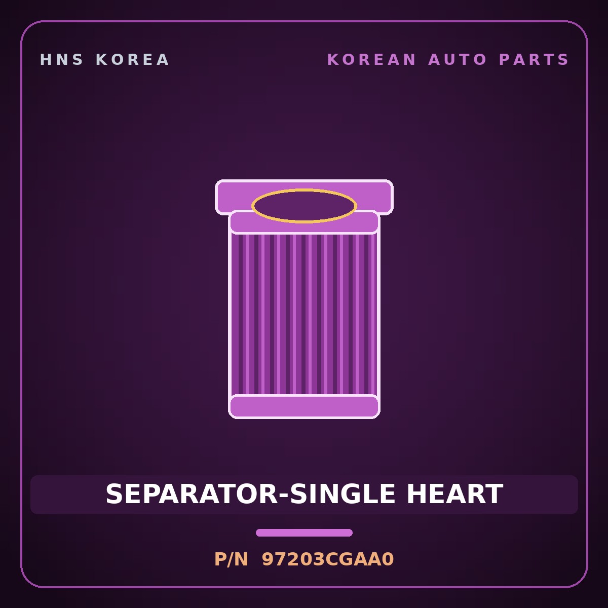 Genuine Mobis SEPARATOR-SINGLE HEART 97203CGAA0 for Staria 2021 HNS Parts Korea