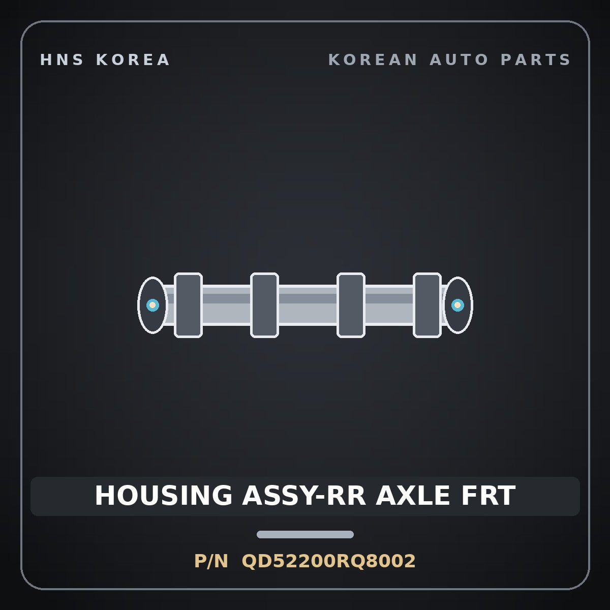 Genuine Mobis HOUSING ASSY-RR AXLE FRT QD52200RQ8002 for Trago 2013 HNS Parts Korea