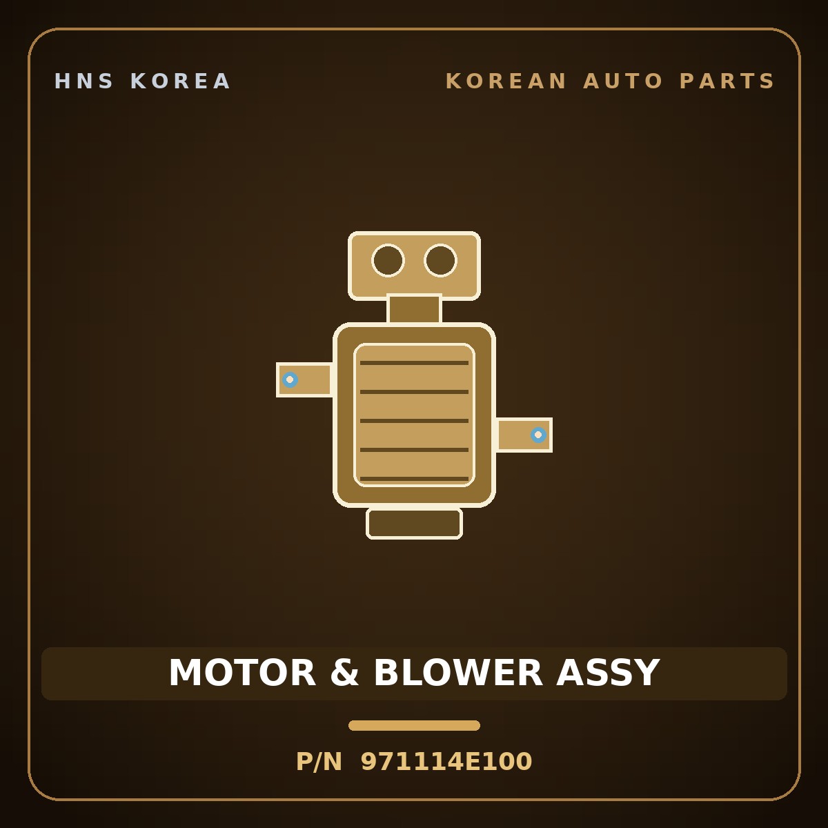 Genuine Mobis MOTOR & BLOWER ASSY 971114E100 for Bongo 2017 HNS Parts Korea