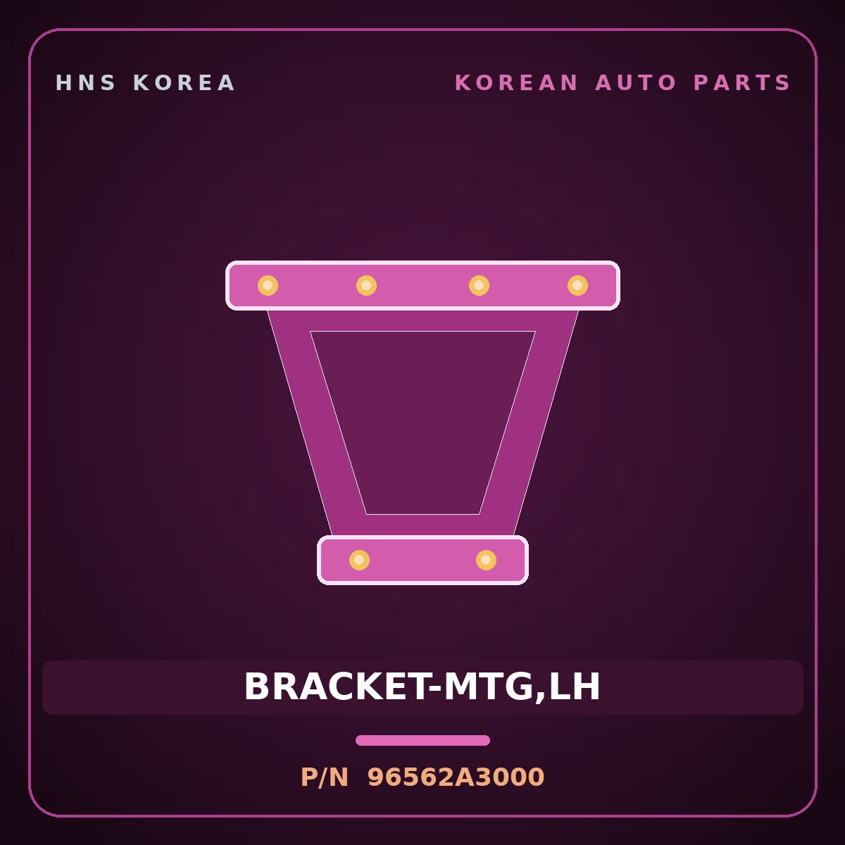 Genuine Mobis BRACKET-MTG,LH 96562A3000 for Ray 2011 HNS Parts Korea