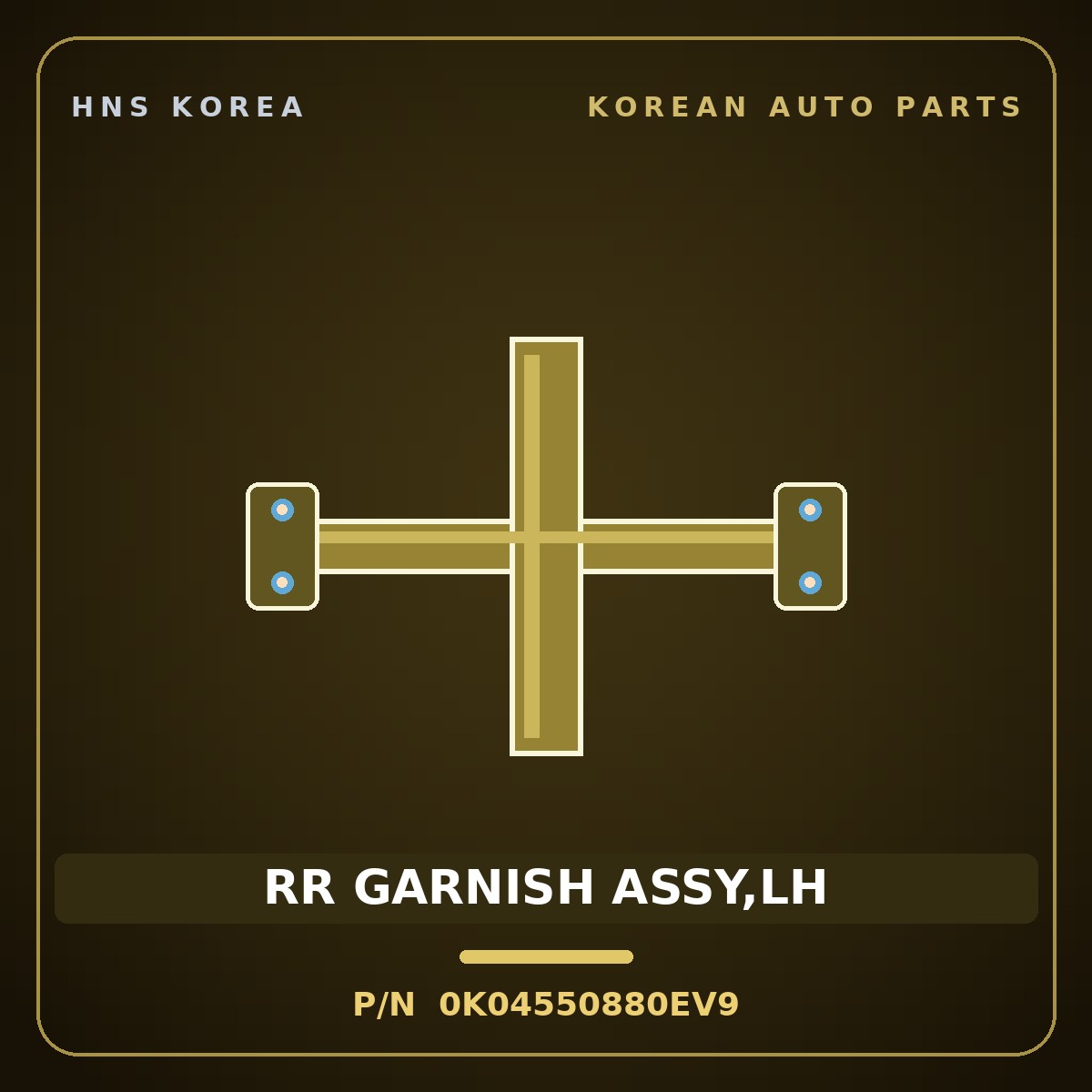 Genuine Mobis RR GARNISH ASSY,LH 0K04550880EV9 for Sportage 2000 HNS Parts Korea