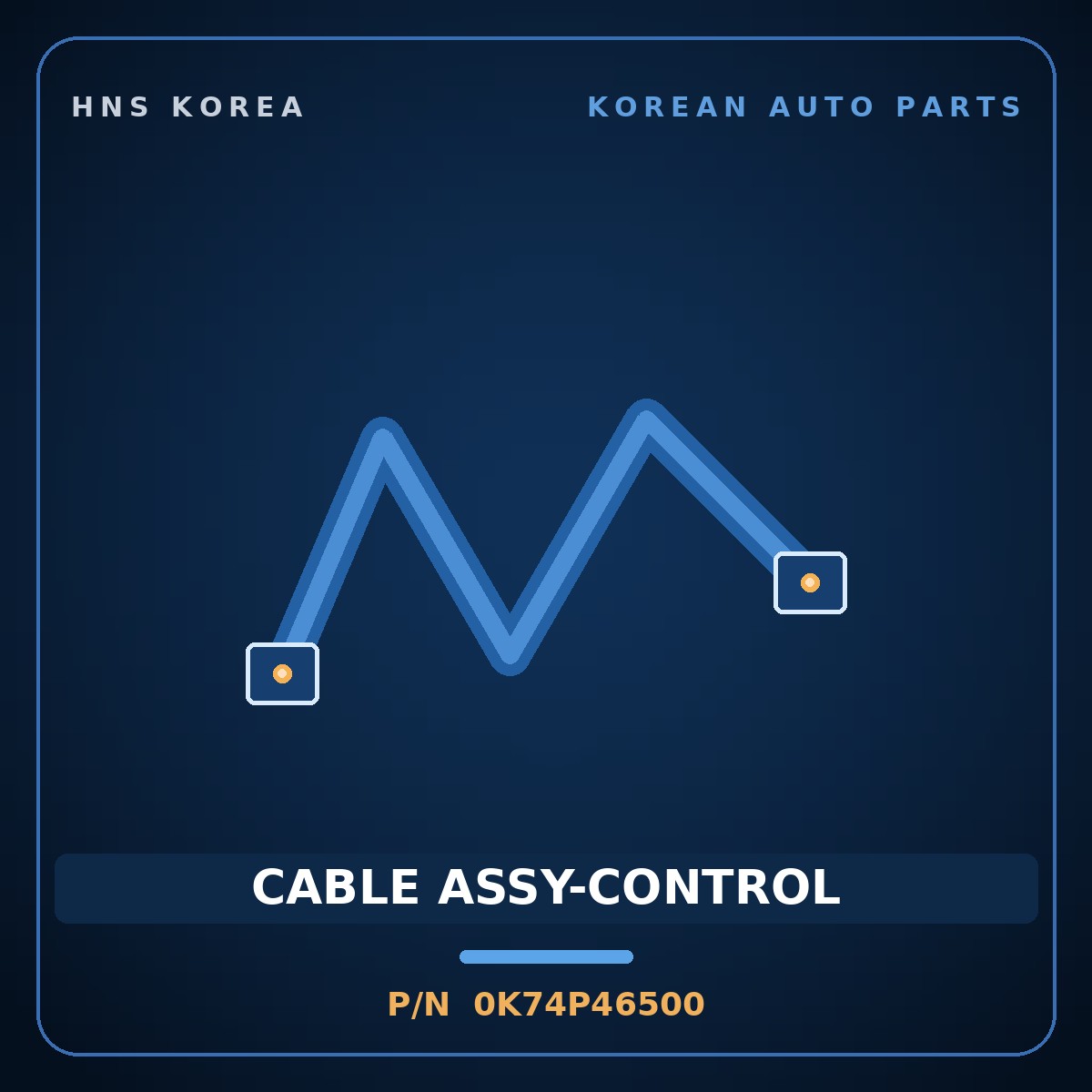 Genuine Mobis CABLE ASSY-CONTROL 0K74P46500 for Bongo 1996 HNS Parts Korea