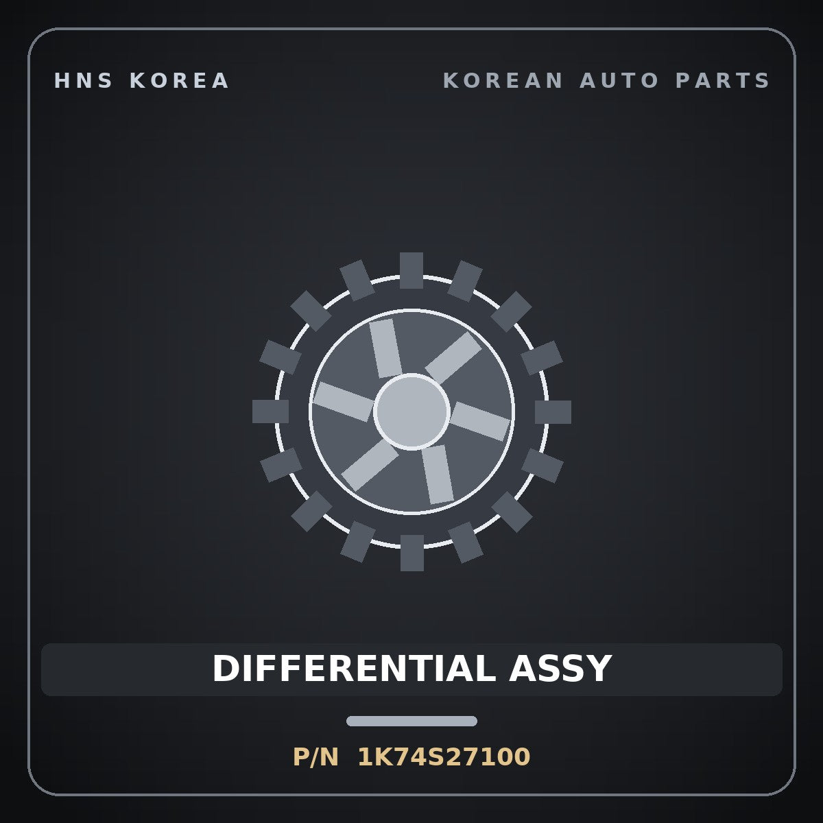 Genuine Mobis DIFFERENTIAL ASSY 1K74S27100 for Bongo 1996 HNS Parts Korea
