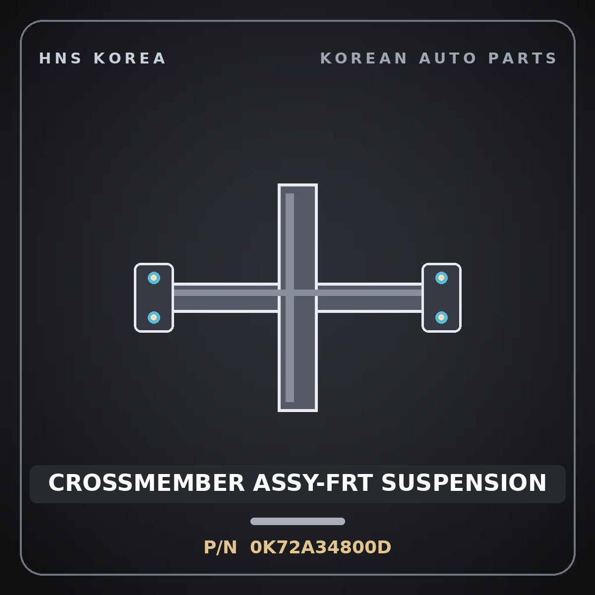 Genuine Mobis CROSSMEMBER ASSY-FRT SUSPENSION 0K72A34800D for Bongo 1996 HNS Parts Korea