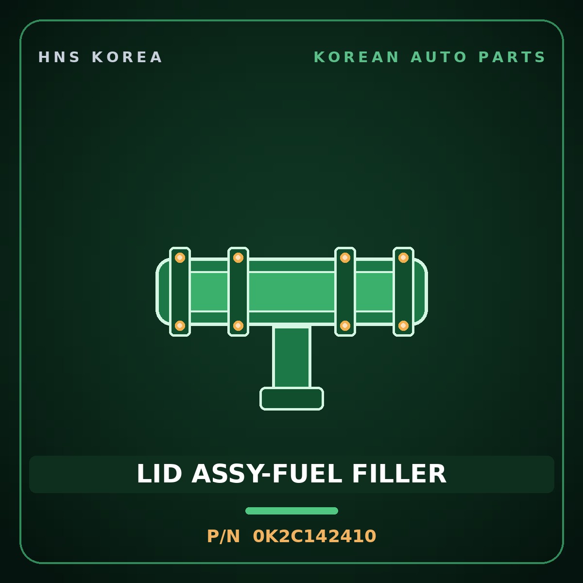 Genuine Mobis LID ASSY-FUEL FILLER 0K2C142410 for Carens 1999 HNS Parts Korea