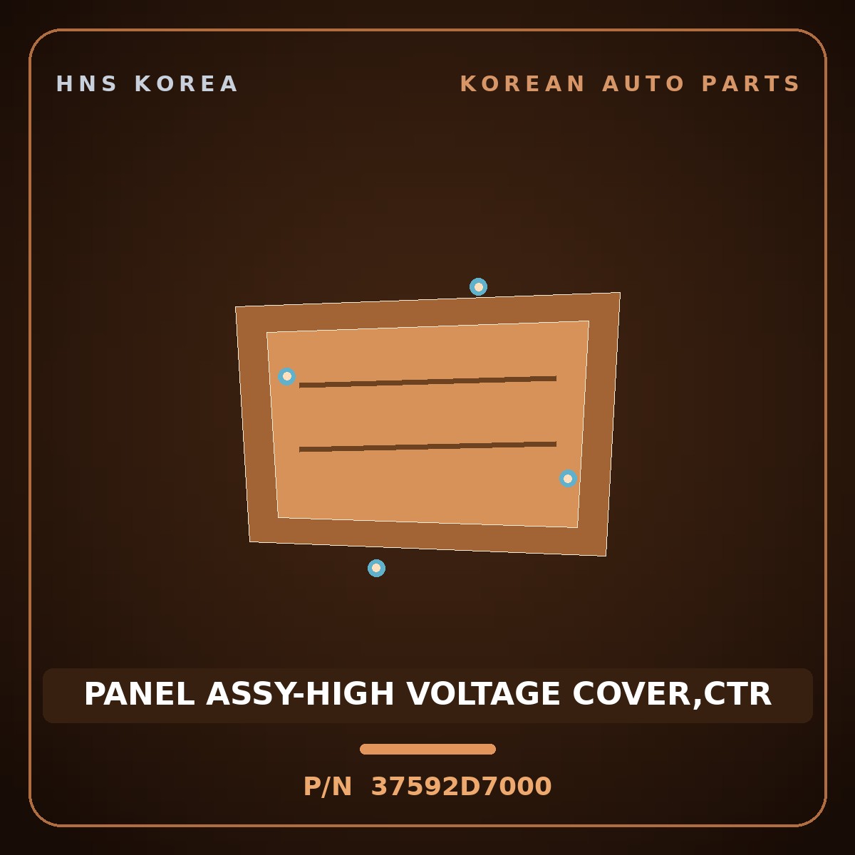 Genuine Mobis PANEL ASSY-HIGH VOLTAGE COVER,CTR 37592D7000 for Genesis GV80 2024 HNS Parts Korea