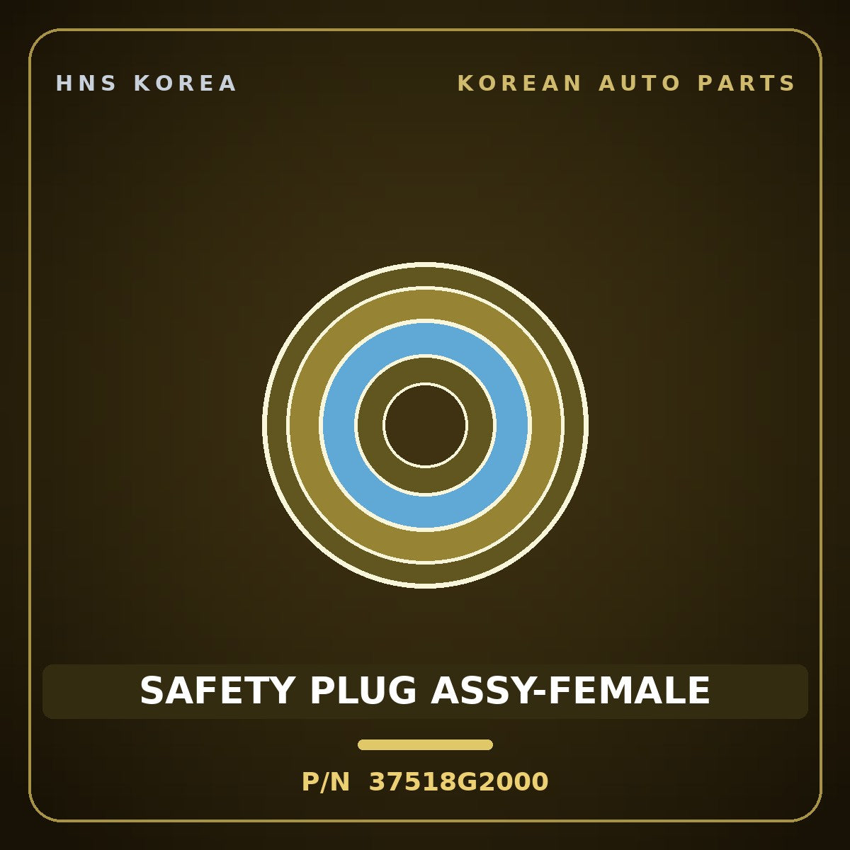 Genuine Mobis SAFETY PLUG ASSY-FEMALE 37518G2000 for IONIQ 2016 HNS Parts Korea
