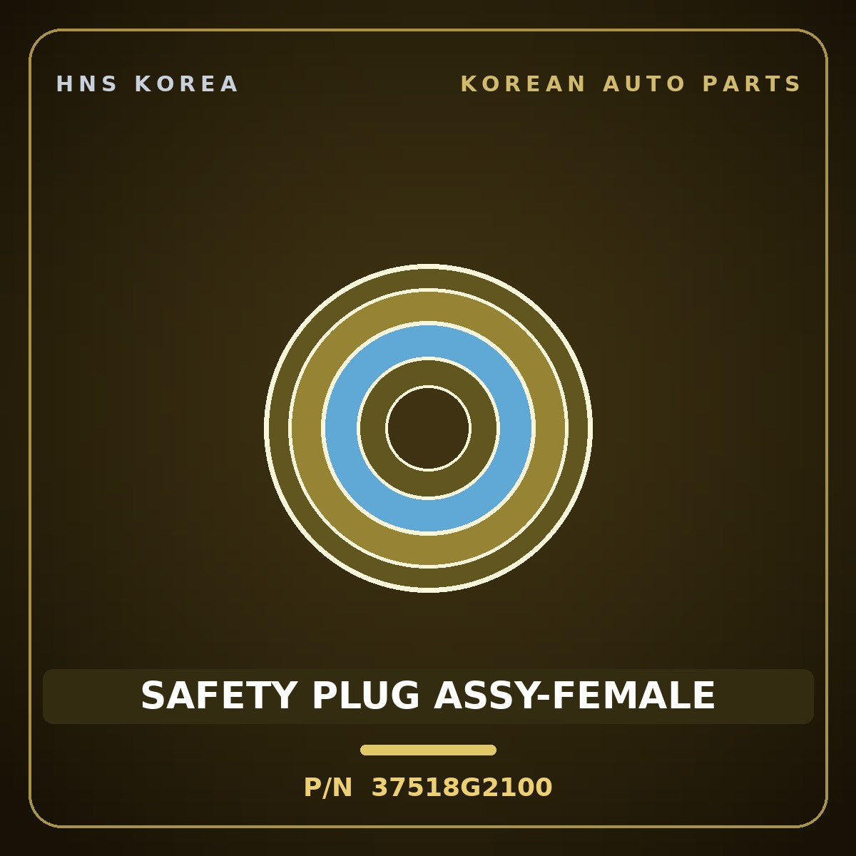 Genuine Mobis SAFETY PLUG ASSY-FEMALE 37518G2100 for IONIQ 2016 HNS Parts Korea