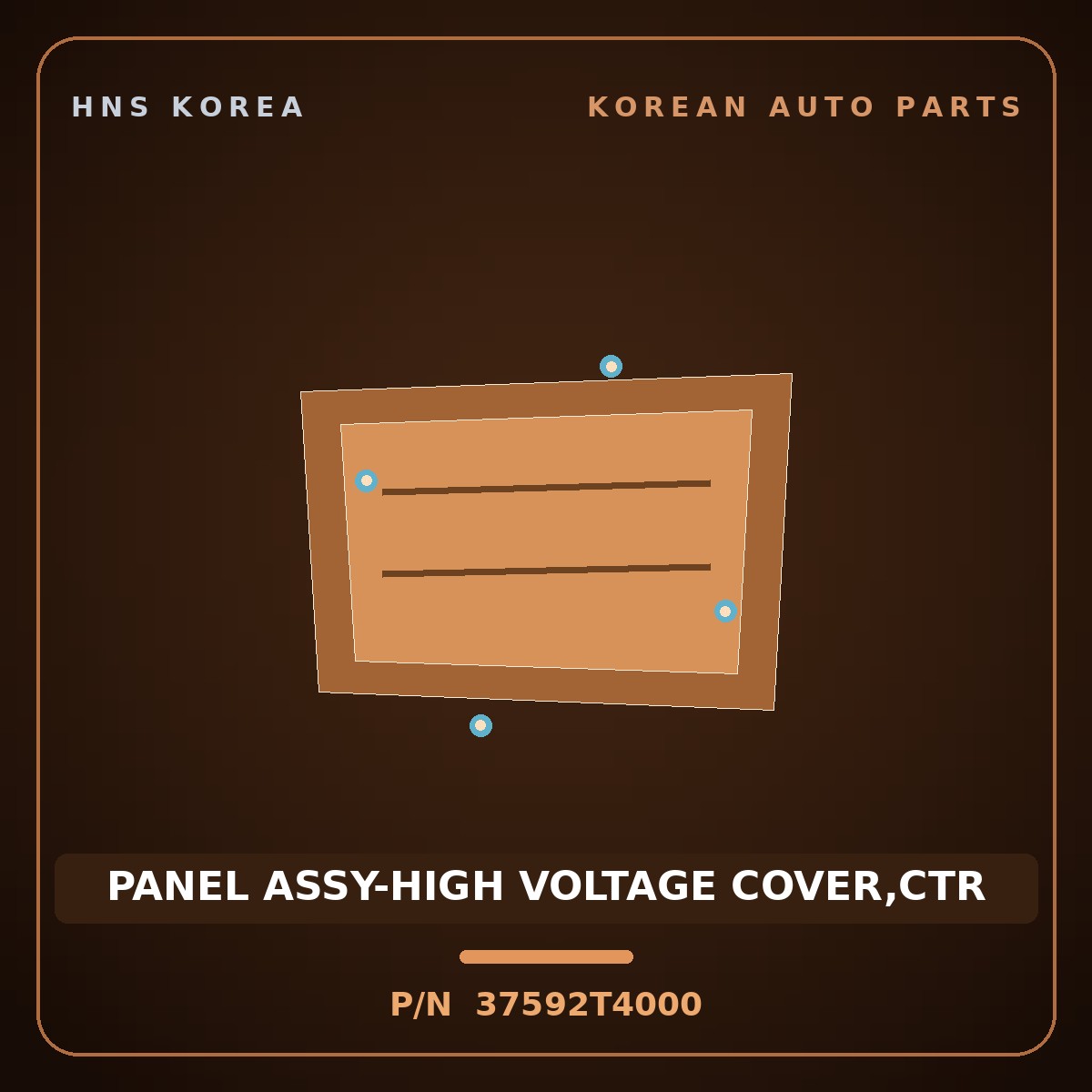 Genuine Mobis PANEL ASSY-HIGH VOLTAGE COVER,CTR 37592T4000 for G90 2022 HNS Parts Korea