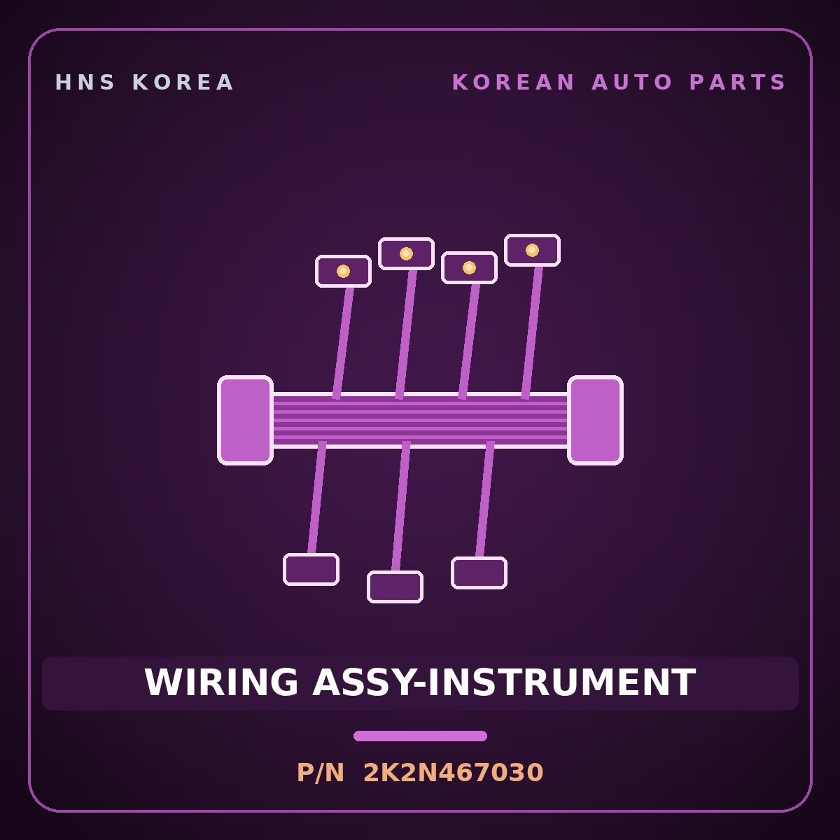 Genuine Mobis WIRING ASSY-INSTRUMENT 2K2N467030 for Cerato 2000 HNS Parts Korea