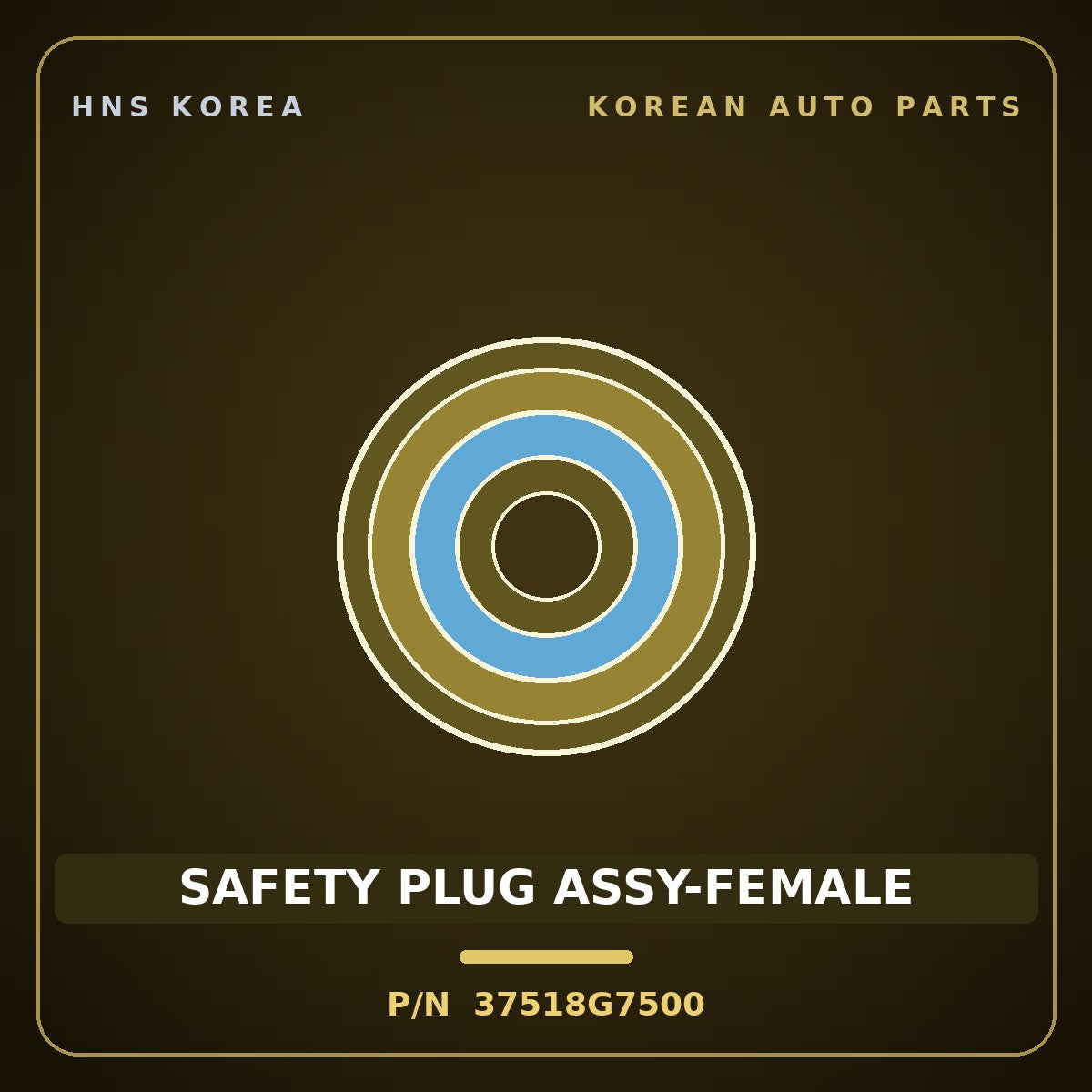 Genuine Mobis SAFETY PLUG ASSY-FEMALE 37518G7500 for IONIQ 2019 HNS Parts Korea