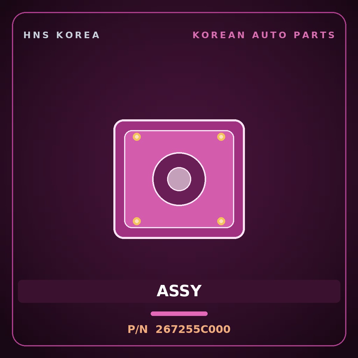Genuine Mobis ASSY 267255C000 for Global 900 2008 HNS Parts Korea