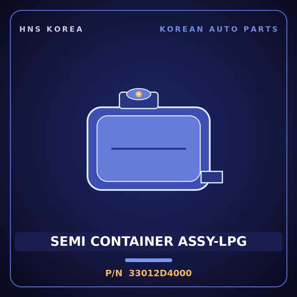 Genuine Mobis SEMI CONTAINER ASSY-LPG 33012D4000 for K5 2016 HNS Parts Korea