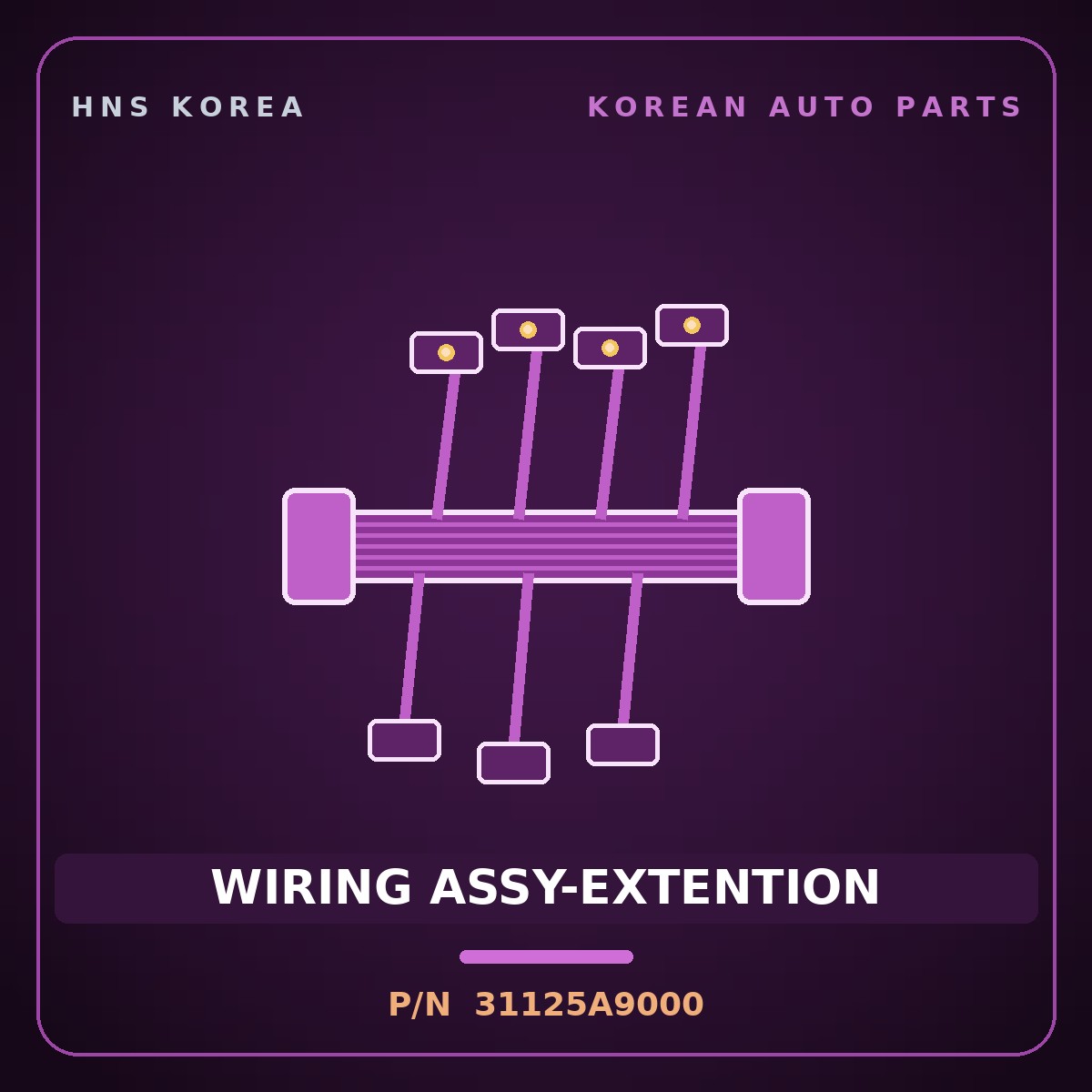 Genuine Mobis WIRING ASSY-EXTENTION 31125A9000 for Carnival 2018 HNS Parts Korea