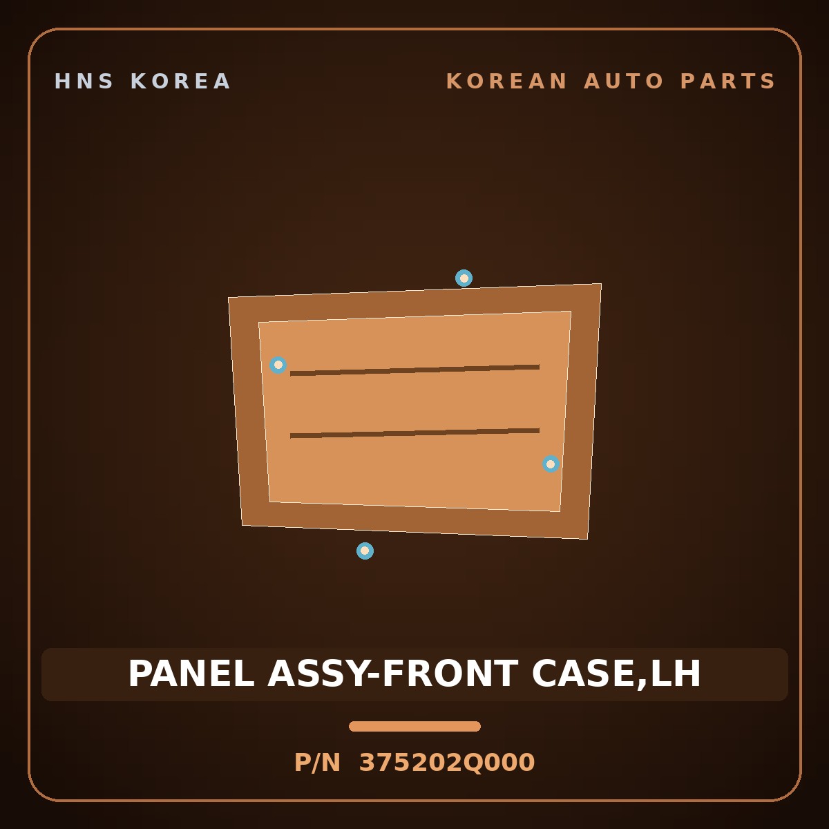 Genuine Mobis PANEL ASSY-FRONT CASE,LH 375202Q000 for Avante 2009 HNS Parts Korea