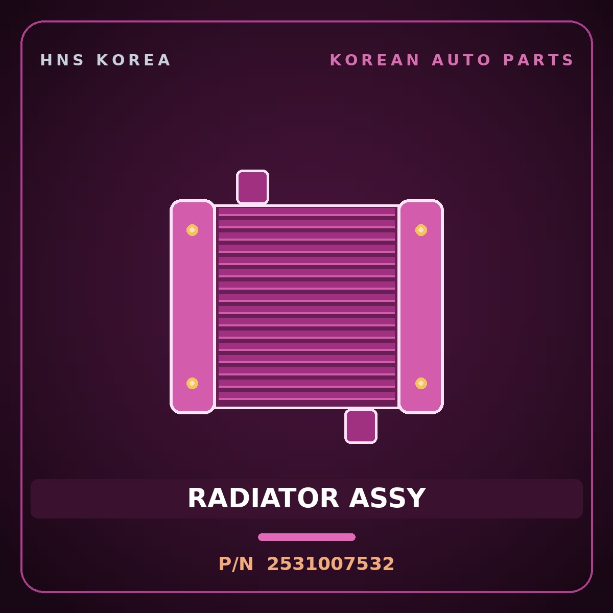 Genuine Mobis RADIATOR ASSY 2531007532 for Morning 2008 HNS Parts Korea