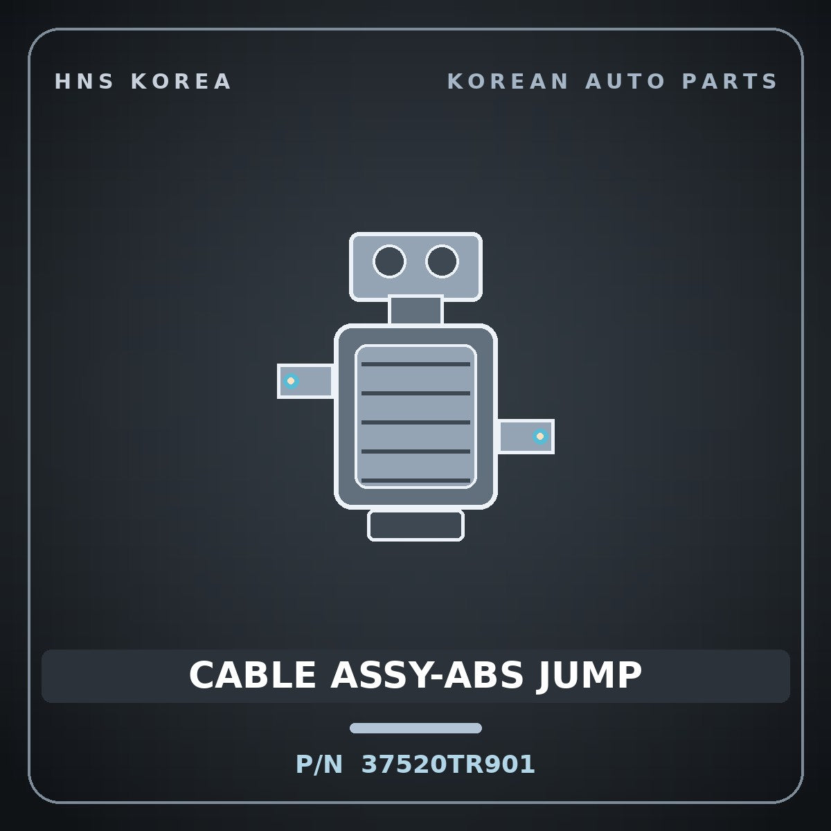 Genuine Mobis CABLE ASSY-ABS JUMP 37520TR901 for Trago 2013 HNS Parts Korea