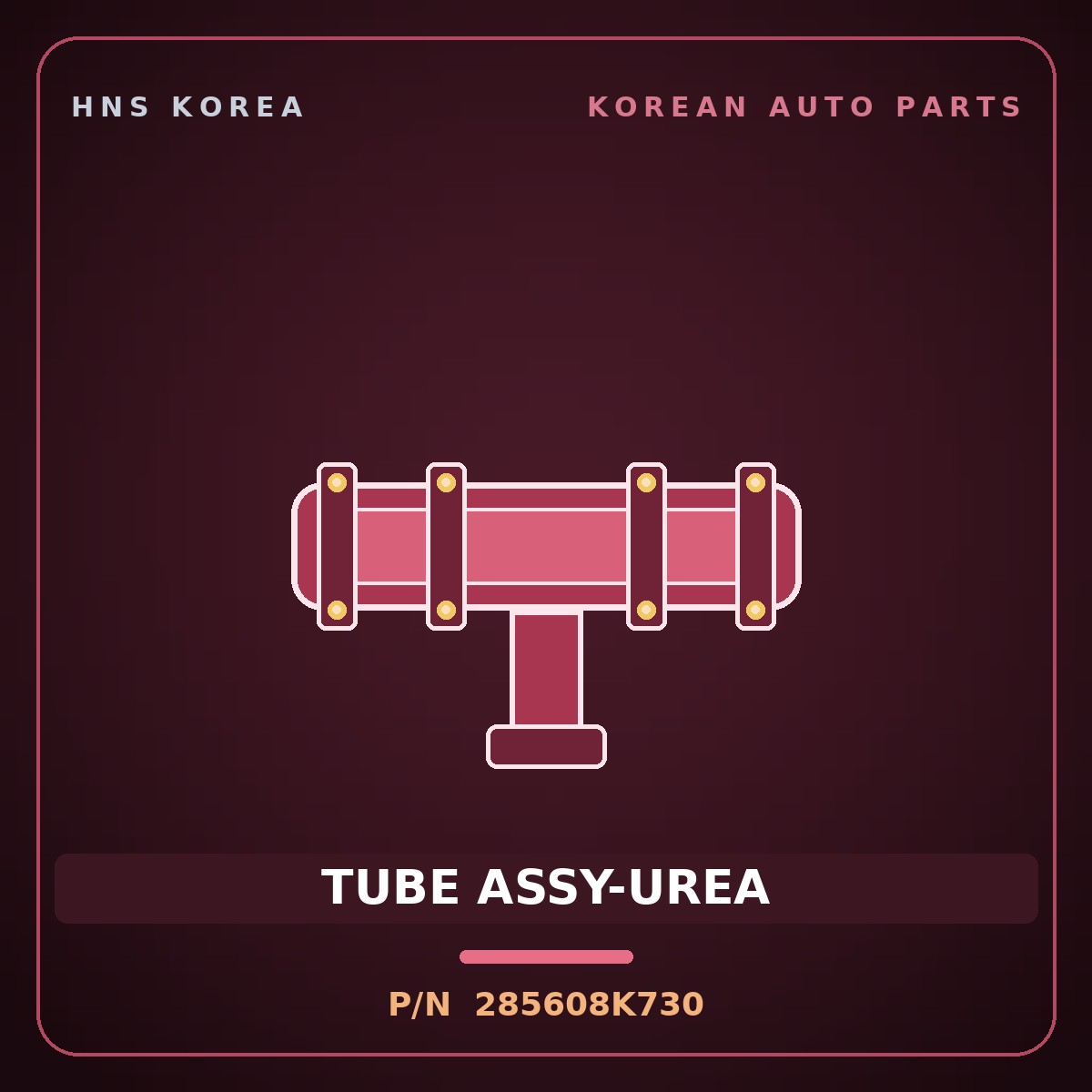 Genuine Mobis TUBE ASSY-UREA 285608K730 for Aero City 2008 HNS Parts Korea
