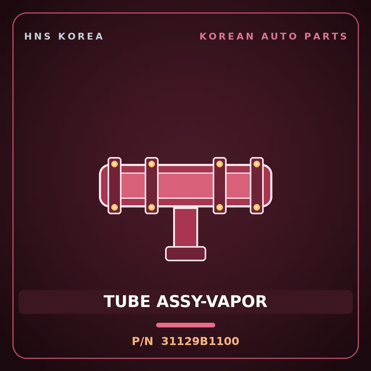 Genuine Mobis TUBE ASSY-VAPOR 31129B1100 for G80 2016 HNS Parts Korea