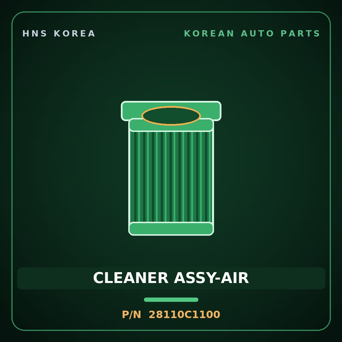 Genuine Mobis CLEANER ASSY-AIR 28110C1100 for Sonata 2014 HNS Parts Korea
